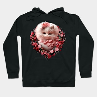 Valentine Day Cat Charm 2 Hoodie